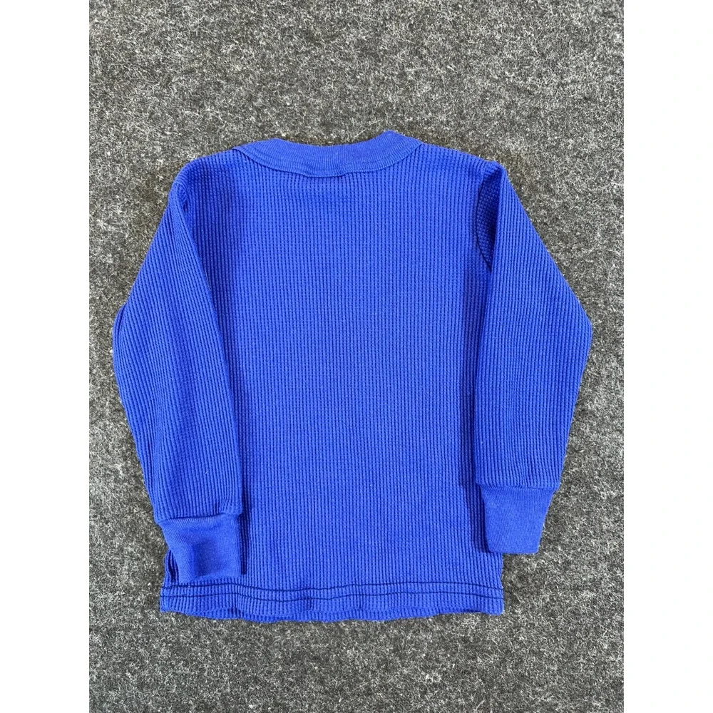 Vintage 90s Star Wars Darth Vader Luke Skywalker Blue Thermal Shirt Kids 4-5